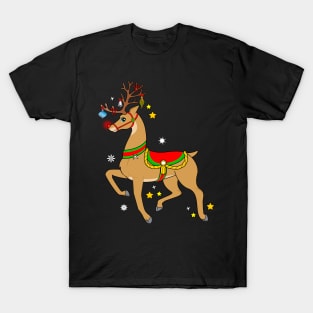 Decorated Rudolph the Red Nosed Reindeer T-Shirt